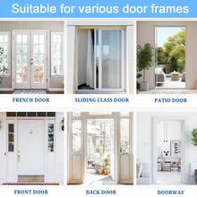 Magnetic Insulated/Heat Blocking Curtain, Thick Insulated/Heat Blocking Door Curtain, Double-Sided See-Through Insulated/Heat Blocking Curtain, Suitable For French/Patio/Sliding Glass/Front Door Draft Stopper Thick Curtain - Grey - View 7