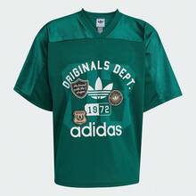 Adidas Originals Men's OG JERSEY Short Sleeve T-Shirt, Knit Collar-Less Tee TKD6251 - Green - View 1