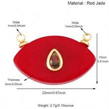 1 mặt dây chuyền đá tự nhiên hình giọt nước bằng đồng cổ điển, tự làm cho vòng tay, vòng cổ, hoa tai, dây điện thoại, phụ kiện trang sức - Nhiều màu - Xem 7
