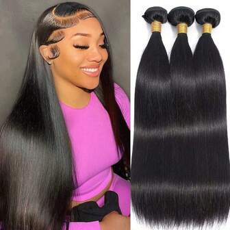 Light Yaki Straight Hair Extension Sew In14 16 18 Inch Kinky Straight Bundles Long Straight Synthetic Hair Bundle For Heat Resistant