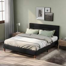 Bed Frames - Black + Solid Wood + 2 Piece Set + 140cm*200cm - 查看 6