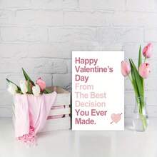 1pc, Funny Valentine's Day Cards For Your Husband Or Boyfriend, Best Decision You Ever Made, Ironic Valentine's Day Cards, Small Business Supplies, Thank You Cards, Birthday Gifts, Unusual Items - Multicolor - View 5