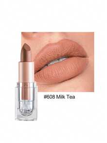HANDAIYAN Matte Velvet Finish Crystal Square Tube Lipstick, Nude Bean Sand Shade Lip Gloss, Long Lasting Non-Transfer Lip Liner, Cosmetics, Face Paint For Women, Ideal For Y2K Fancy Fashion Looks, Matte Long Lasting Lip Gloss For Daily & Party Makeup - 08 Mazamitla - 查看 10