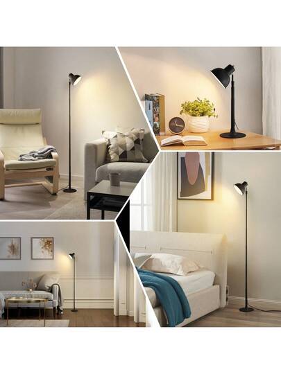 1PC 57 Inch Moderne Led Vloer Lamp, Height Adjustable, USB Powered, 3000K 6500K Dimmable, Brightness Indoor Multipurpose Corner St ing Verlichting Living Room, Bedroom, Office Reading view 4