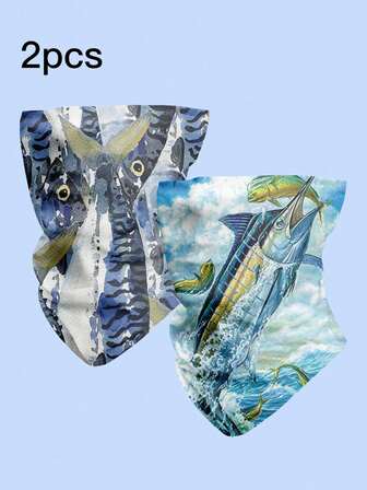 2pcs Magic Headscarf Sports Headscarf Neck Cover Fishing Outdoor Seamless Neck Full Face Mask