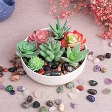 30-250g Assorted Polished Bohemian Natural Stones And Crystals - Vibrant Gemstones, Suitable For Home Decor, Fish Tanks, Succulent Glass Containers, Garden And Planter Decorations, Landscaping | Boho Style | Decorative Pebbles