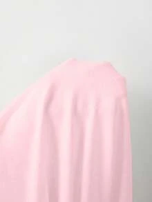 Suéter de punto de cuello redondo rosa romántico de manga larga, suelto y de moda, adecuado para mujeres. Suéter de punto para el Día de San Valentín, Carnaval, Día de San Valentín, Año Nuevo - Rosa - Ver 10