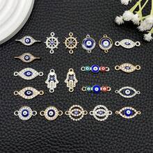 1包邪眼饰品配件，包含各种邪眼连接器、水钻和钻石链环，适用于女士手链、耳环、项链等DIY工艺品。 - 彩色 - 查看 13