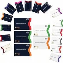 - portafolios delgada con bloqueo RFID de viaje para hombre, soporte minimalista para tarjetas de crdito de aluminio, se adapta a 6 tarjetas y ms, portafolios desplegable - Mix - 20 piezas - Ver 2