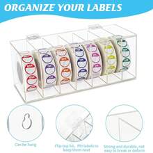 Acrylic Day Of The Week Covered Label Dispenser 7-Slot Dispenser Day Of The Week Label Dispenser Wall Mount Sticker Roll Dispenser For 1",3/4"Day Of The Week Stickers 1 Inch Label Dispenser (No Label) - Transparent - View 3