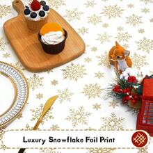 Kitchen Tablecloth - White-gold + 152.4 cm (Round) - View 6