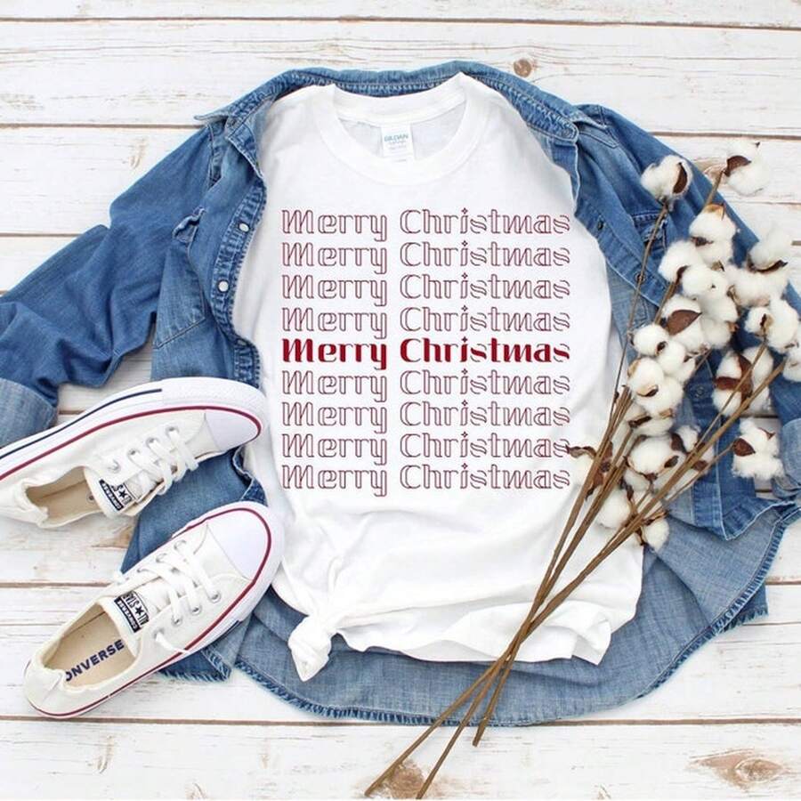 Camiseta de Feliz Navidad, Camiseta navideña, Camiseta navideña para mujer, Camiseta navideña bonita, Camisetas navideñas, Camiseta de Navidad, Camiseta navideña bonita.JPG220g WoM-en's 100% Cotton T-Shirt - Feminine and Comfortable FiT-Suitable for all people, whether woM-en or M-enhigh-quality durable fabric suitable for all seans,ft to the touch but built to lastBreathabletops woM.en fall outfiT.S for woM.en vaC.Ation outfiT.S woM.en halloween costume - Blanco - Ver 1