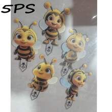 2D平面 3/4/5/10入組可愛蜜蜂好友壓克力花園裝飾戶外飾品，適用於花園、草坪、盆栽、院子等裝飾插樁，完美節日禮物，2D平面（非電子，無需用電） - 彩色 - 查看 10