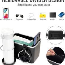Car Seat Organizer Console Organizer Box Adjustable Cup Holder Car Storage Box Sleek Design
