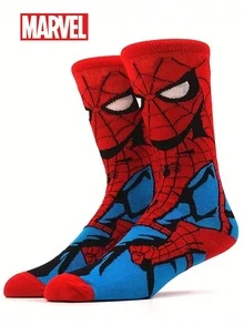 Marvel 1/5 Pairs Comfortable Men's Superhero Socks - Soft & Breathable, Mid-Calf, Elastic, Moisture-Wicking, Fashionable & Stylish - Perfect For Gifts, Parties, Daily Wear, Casual Occasions - Multicolor - View 4