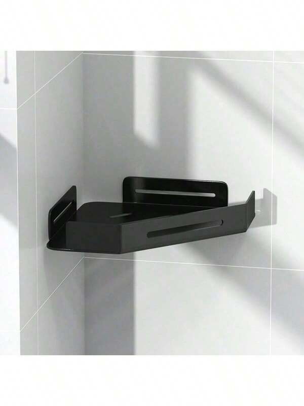 Supporto per bagno, supporto di stoccaggio, supporto per doccia da bagno, supporto triangolare per bagno, supporto di stoccaggio senza foratura, supporto da parete ad alta capacità, articoli per la casa, 1 confezione