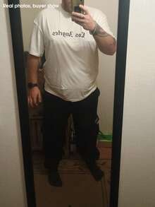 Plus Size Men's Casual Lightweight Drawstring Waist Cargo Pants, Versatile For Spring/Summer - Black - View 5