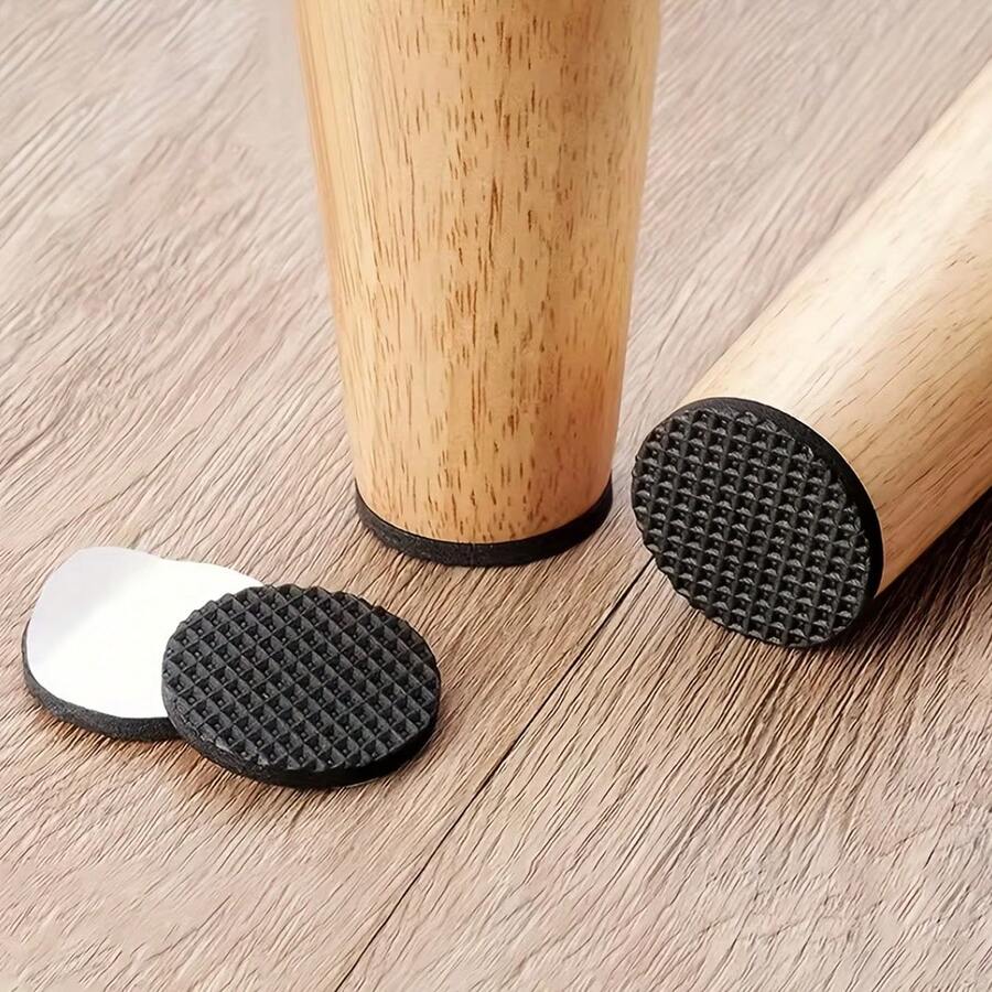 Non Slip Furniture Pads, Solid Rubber Furniture Pads Round, Black, Stoppers, Self Adhesive Anti-Sliding Grippers For Bed, Couch, Table, Rubber Feet, Floor Protectors - Black - View 1