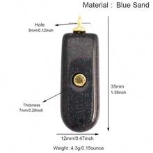 1 mặt dây chuyền đá tự nhiên hình giọt nước bằng đồng cổ điển, tự làm cho vòng tay, vòng cổ, hoa tai, dây điện thoại, phụ kiện trang sức - Nhiều màu - Xem 9