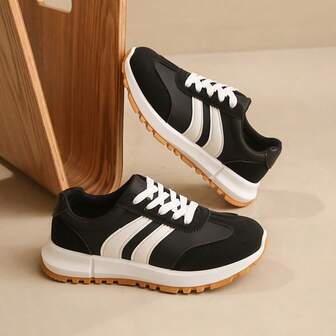 女士休闲低帮多功能运动鞋，平底舒适运动鞋，适合春、秋、冬季穿着