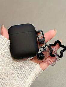 黑色星形耳机保护套，适用于所有型号（1代、2代、3代、4代、Pro、Pro 2），防刮耐用 - 帶掛件 - 查看 4