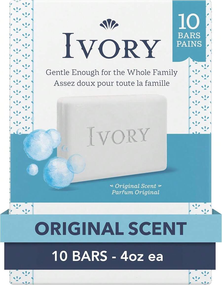 Ivory Original 10-Count: Barras de Tamaño de Baño (4 Oz), 38.8 Onzas por Ivory - 1 - Ver 1
