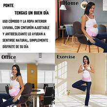 Faja Embarazada Maternidad Soporte Embarazo,Pregnancy Support Maternity Belt Belly Belt Waist Care Abdomen Support Back Brace Pregnancy Protector - Negro - Ver 7