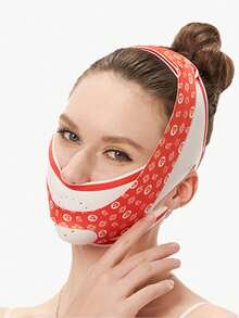 1pc Women V-Shaped Face Lifting Bandage, Reusable Sleeping Face Slimming Strap