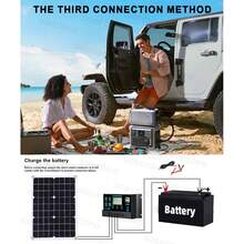 Kit de generación de energía solar 2024, 10000W de potencia, 500W de panel, inversor de onda sinusoidal pura de 100A MPPT de 12V/24V a 110V/220V, sistema completo fuera de la red, adecuado para el hogar, emergencias, campamento, certificado CE - Negro - Ver 12