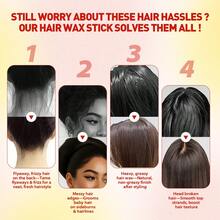 Goiple 2pcs Women's Hair Wax Stick - 75g Smooth Hair Wax Stick, Non-Greasy And Non-Sticky, Creates Soft Styles, Slick Back, Smoothens Frizzy Hair, Effective Flyaway Control, Strong Hold, Suitable For Straight, Wavy, Curly, Voluminous Hair, Sweet Peach Scent - Multicolor - View 5