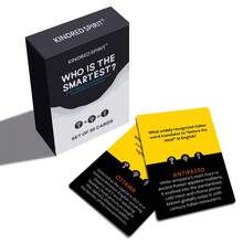 50张派对娱乐桌面卡牌游戏玩具。这套游戏卡牌适合生日派对、朋友聚会、户外聚会以及家庭餐后娱乐。50张卡牌隐藏着各种“奇妙知识”，轻松开启一场趣味知识竞赛。它们是万圣节、圣诞节和感恩节送给朋友、家人和老师的完美礼物。 - 彩色 - 查看 10