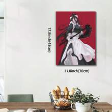 Framed Anime Poster Overlord Albedo Poster Elegant Room Aesthetic Canvas Art Posters And Wall Art Pictures Printed Modern Home Bedroom Decoration Modern Art Room Decoration For Bedroom, Living Room, Corridor, Office, Ideal Gift, Canvas Printing   Room Decor - Đóng khung - Xem 2