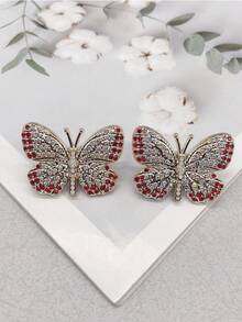 2 PIEZAS Encantos de cordones de zapatos de mariposa de resina colorida de lujo DIY Decoraciones para botas, zapatillas de mujer Cordones con piedras brillantes extraíbles Hebillas de accesorios personalizados Decoración de clips de zapatos Apto para zapatos con cordones de mujer Regalos de Navidad, Halloween, San Valentín, cumpleaños, fiesta (Zapatos no incluidos)