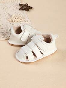 0-3-6-9-12 Months Infant Soft Bottom Breathable Anti-Slip Summer Sandals, Toddler Walking Shoes For Boys And Girls - White - View 4