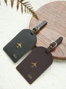 Takeoak 1个定制金色字母组合仿皮行李牌，适用于行李箱，可定制烫印姓名，带隐私姓名卡，个性化旅行包/背包标签，婚礼座位卡，礼品标签，旅行配件，手工制作，时尚旅行礼物，生日伴娘礼物，送给朋友，多用途，大容量，多功能 - 彩色 - 查看 12