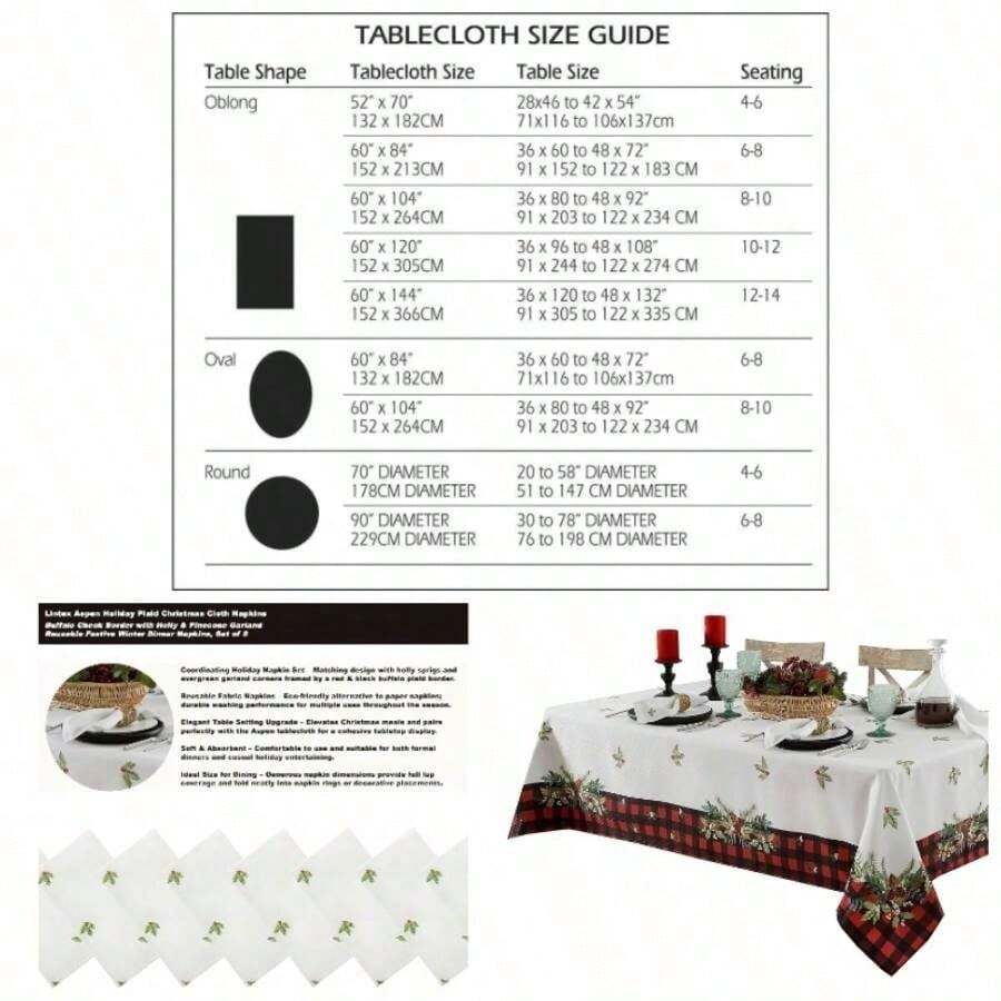 Kitchen Tablecloth - 213.4 x 152.4 ซม. (สี่เหลี่ยมผืนผ้า) - ดู 1