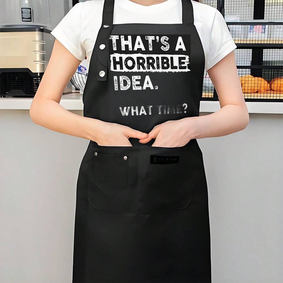 A Kitchen Cooking And Baking Apron – Simple, Thick, And High-Quality, Suitable For Home Cooking, Restaurants, Food Carts, And Food Service Attire - AZX0001 - 查看 1