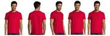 THEGEWA PACK OF 10 T-SHIRTS, ASSORTED COLORS: BLACK, WHITE, AND MORE COLORS, LIGHT AND COOL. Plain, Regular, Asymmetrical, Spring Festival, MULTICOLOR - Red - View 11