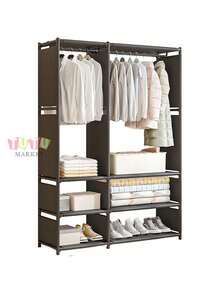 Perchero Independiente De Doble Capa, Perchero De Pie, Organizador De Metal Para Ropa Armario, Closet Organizador De Ropa, Estante De Ropa Para BalcóN, Dormitorio Y LavanderíA, Perchero, Expositor De Ropa, Armario, Organizador De Armario Colgante De Dos Niveles PortáTil Con, Almacenamiento De Vestuario Independiente Para Abrigos, Dormitorio, Entrada, Estructura De Acero Duradera, Ensamblaje FáCil, EstanteríA De Almacenamiento MetáLico Multiusos(Negro) - Negro - Ver 10