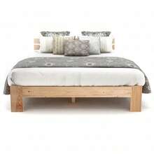 Cabeceros de cama - Natural + Madera maciza + 140cm*200cm - Ver 7