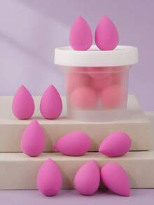 RANCAI 10个迷你化妆海绵，适用于粉底、散粉、遮瑕膏、眼影、高光、修容，价格实惠，是理想的圣诞礼物，化妆品，化妆工具，经济实惠，礼品，女士礼物，圣诞礼物 - 彩色 - 查看 8