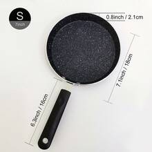 ABKOK 1Pc/3Pcs Nonstick Crepe Pan Set - 18cm/20cm/22cm Breakfast Pans, Universal Stove Compatible & Quick Cooking Design For Versatile Recipes - Black - View 17