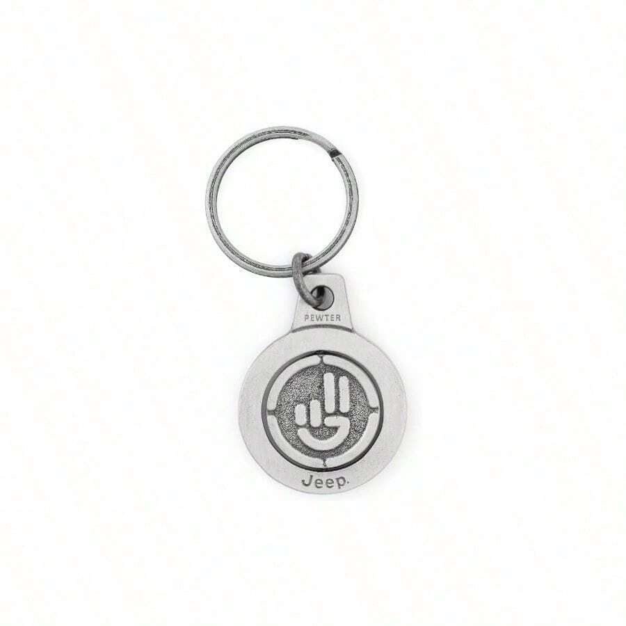 Wave Custom Pewter Rotating Keychain - inicial - Ver 1
