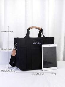 1pc Personalized Diaper Bag, Customized Name Handbag, Multifunctional Diaper Bag For Maternity & Baby, Foldable Mommy Bag, Large Capacity Lightweight Diaper Organizer, Suitable As Christmas, Easter, Spring Festival, Mother's Day, Birthday Gift - Multicolor - View 5