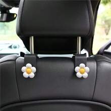 AD 2pcs Hidden Flower Car Seat Back Hooks, Multi-Functional Creative Seat Hangers & Interior Storage Organizers