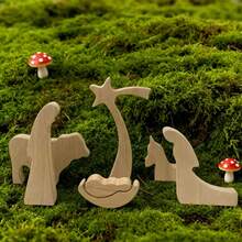 Artisan Minimalist Nativity Set - Handcrafted Wooden Figures For Modern Christmas Displays, Halloween Arrangements & Year-Round Spiritual Accents,Christmas Decoration Room Decoration Christmas - Birth Wooden 7-piece Set - View 8