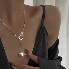 1 chiếc vòng cổ mặt hình cầu rỗng bằng bạc Sterling 925, có thể điều chỉnh, thiết kế thanh lịch và tối giản, phù hợp để đeo hàng ngày, dự tiệc, đi nghỉ. Quà tặng cho gia đình, bạn bè, Giáng sinh, Ngày lễ tình nhân, sinh nhật - Bạc - Xem 8