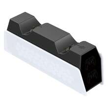 Wireless Charger Charging Dock Station For Controller, Dual Port Charging Stand Compatible With PlayStation 5 DualSense Elite Controller, Adjustable RGB Lights - PS5 controller charger - View 10