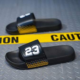 Sommarmodetofflor för män, unisextofflor för par, halkfria platta strandsandaler för trädgården, herrflip-flops för utomhusbruk, bekväma tofflor med mjuk botten, inomhustofflor, halkfria sandaler för badrum, lämpliga för hemmet, inomhus och utomhus, storlek 36-50, julklapp (oregelbundet mönster)