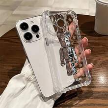 Estuche para teléfono estilo oso Compatible con estuches para teléfonos   17  16 Pro Max  15 Pro Max  13 y  12 Hecho de material de TPU, brinda protección contra golpes y caídas Es un gran regalo para familiares, amigos, novios, novias y Halloween - transparente - Ver 1